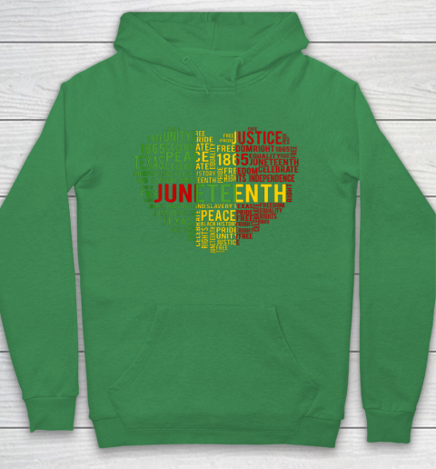Juneteenth Heart Black History Afro American African Freedom Hoodie 5