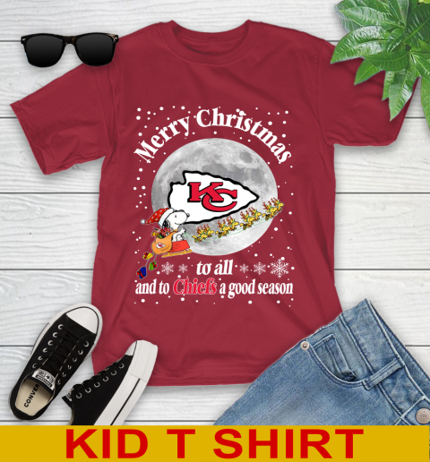 Kansas City Chiefs Merry Christmas To All And To Chiefs A Good Season NFL Football Sports Youth T-Shirt 12