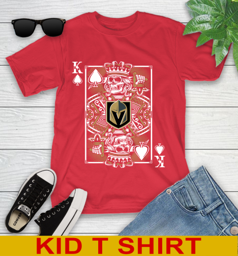 Vegas Golden Knights NHL Hockey The King Of Spades Death Cards Shirt Youth T-Shirt 11
