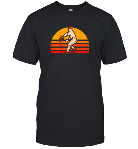 Retro Vintage Baseball Pitcher Gift Baseball Lover Unisex Jersey Tee
