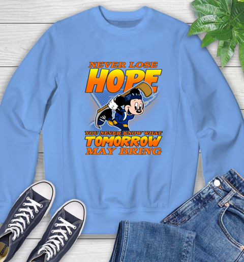 St.Louis Blues NHL Hockey ootball Mickey Disney Never Lose Hope Sweatshirt - Image 12