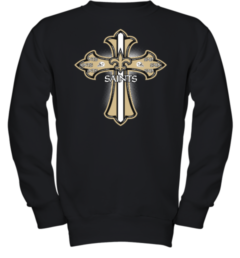 NFL Green Crusader Cross New Orleans Saints T-Shirt - Rookbrand