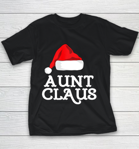 Aunt Claus Christmas Family Group Matching Pajama Youth T-Shirt