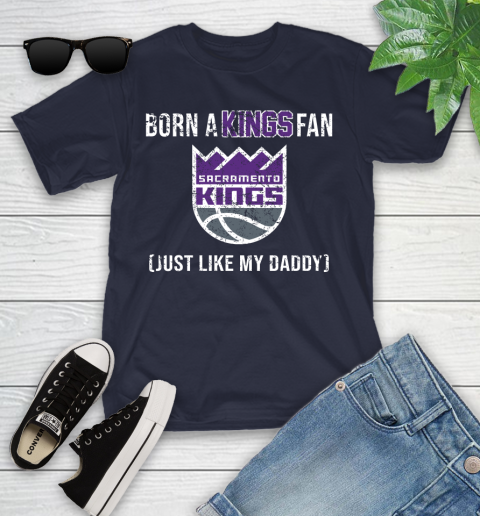 NBA Sacramento Kings Loyal Fan Just Like My Daddy Basketball Shirt Youth T-Shirt 2