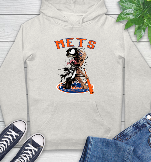 MLB New York Mets Baseball Venom Groot Guardians Of The Galaxy Hoodie 12