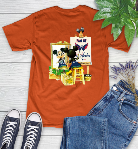 NHL Hockey Washington Capitals Mickey Drawing Shirt 84