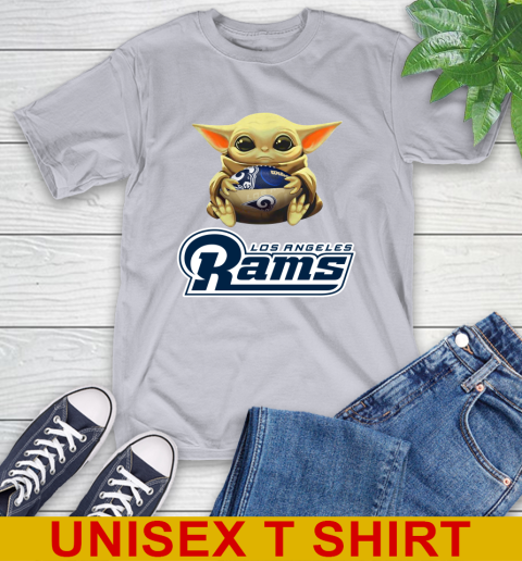 NFL Football Los Angeles Rams Baby Yoda Star Wars Shirt T-Shirt 6