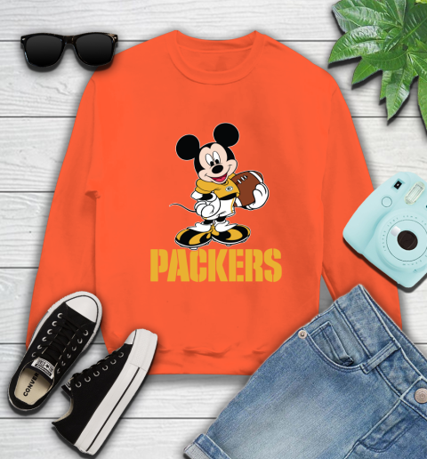 NFL Football Green Bay Packers Cheerful Mickey Mouse Shirt Sweatshirt 4