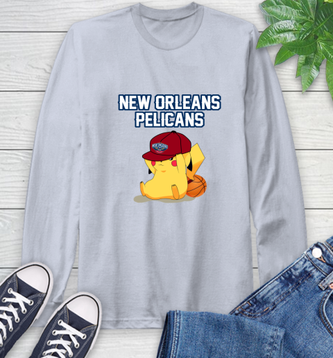NBA Pikachu Basketball Sports New Orleans Pelicans Long Sleeve T-Shirt 6