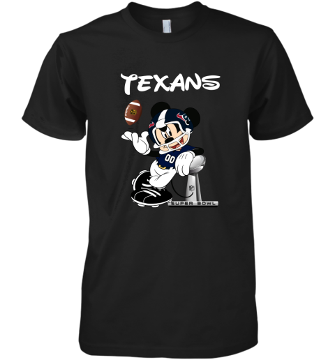 Mickey Texans Taking The Super Bowl Trophy Football Premium Men's T-Shirt