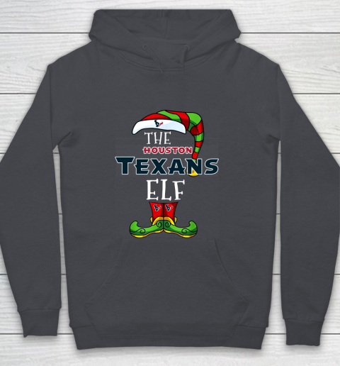 Houston Texans Christmas ELF Funny NFL Youth Hoodie 5