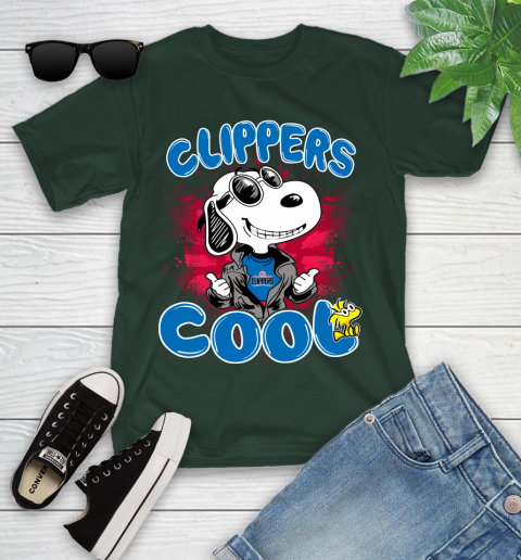 NBA Basketball LA Clippers Cool Snoopy Shirt Youth T-Shirt 4