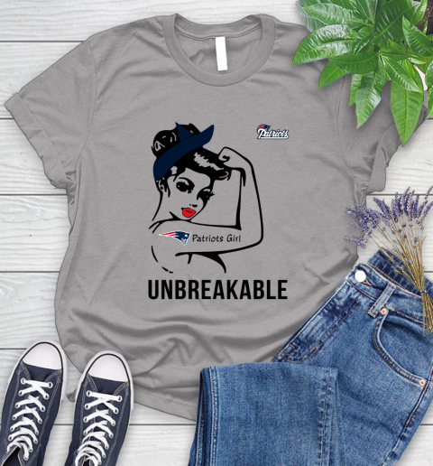 NFL New England Patriots Girl Unbreakable Football Sports Women's T-Shirt 3
