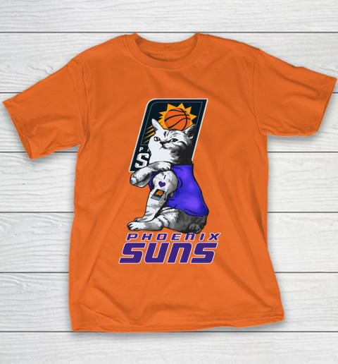NBA Basketball My Cat Loves Phoenix Suns Youth T-Shirt 4