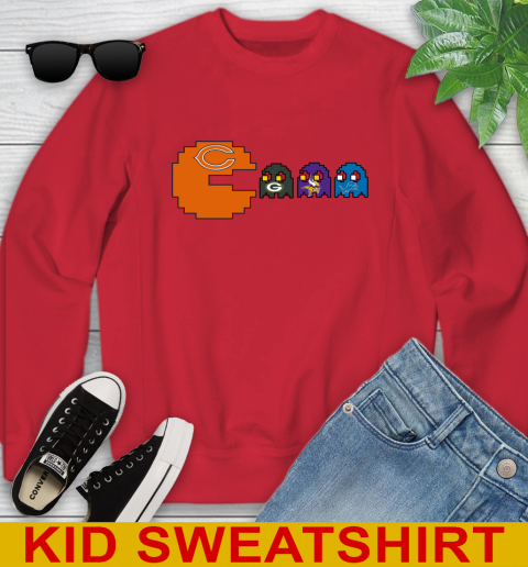 Chicago Bears NFL Football Pac Man Champion Youth Sweatshirt 8