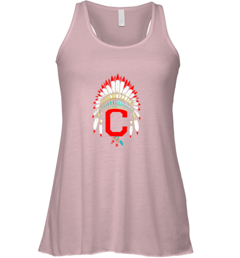 xa5m new cleveland hometown indian tribe vintage for baseball flowy tank 32 front soft pink
