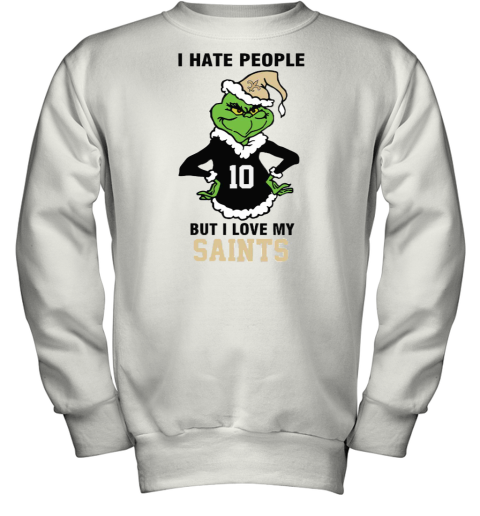 I Hate People But I Love My Saints New Orleans Saints NFL Teams Youth Sweatshirt