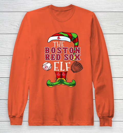 Boston Red Sox Christmas ELF Funny MLB Long Sleeve T-Shirt 3