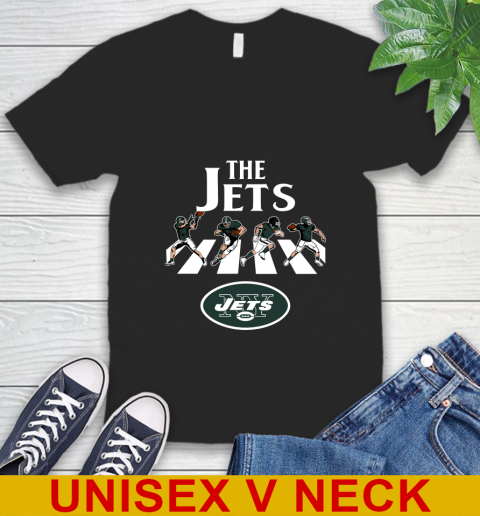 NFL Football New York Jets The Beatles Rock Band Shirt V-Neck T-Shirt