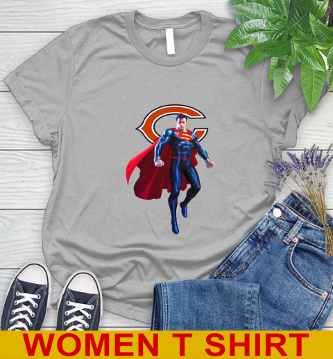 NFL Superman DC Sports Football Chicago Bears Women's T-Shirt 5