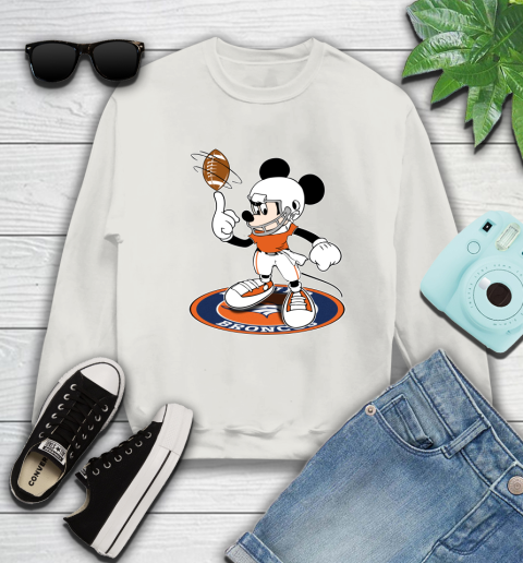 NFL Football Denver Broncos Cheerful Mickey Disney Shirt Sweatshirt 12