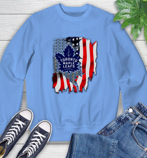 Toronto Maple Leafs NHL Hockey American Flag Sweatshirt 11