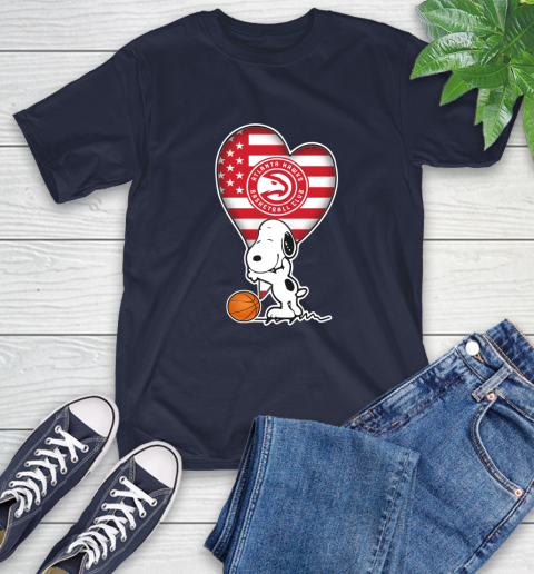 Atlanta Hawks NBA Basketball The Peanuts Movie Adorable Snoopy T-Shirt 4