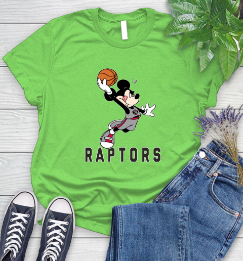 NBA Basketball Toronto Raptors Cheerful Mickey Mouse Shirt Women's T-Shirt 10