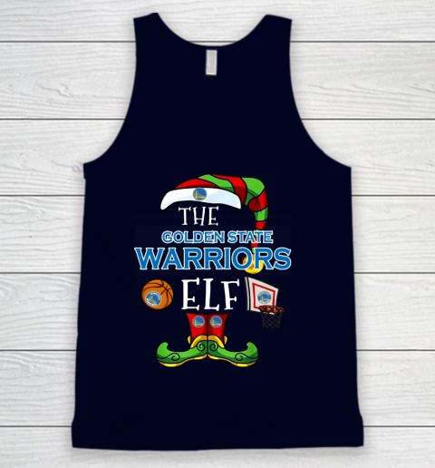 Golden State Warriors Christmas ELF Funny NBA Tank Top 2