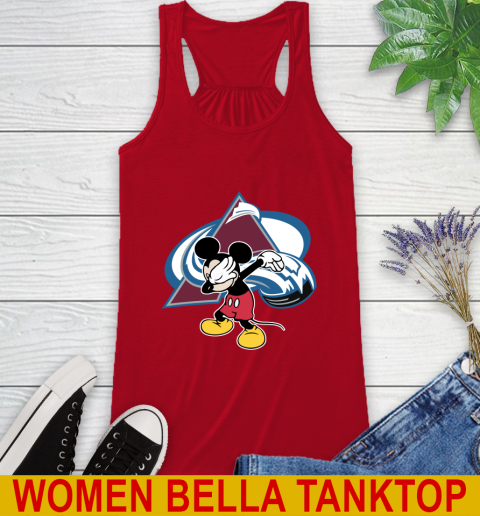 Colorado Avalanche NHL Hockey Dabbing Mickey Disney Sports Racerback Tank 6
