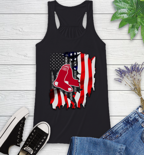 Boston Red Sox MLB Baseball American Flag Racerback Tank