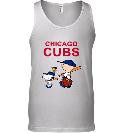 Chicago Cubs Let's Play Baseball Together Snoopy MLB Tank Top