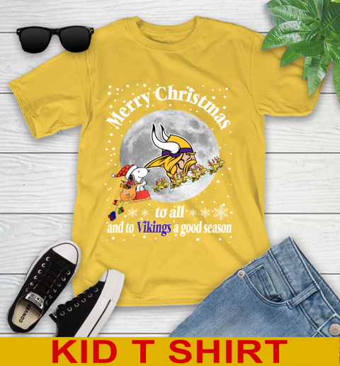 Minnesota Vikings Merry Christmas To All And To Vikings A Good Season NFL Football Sports Youth T-Shirt 9