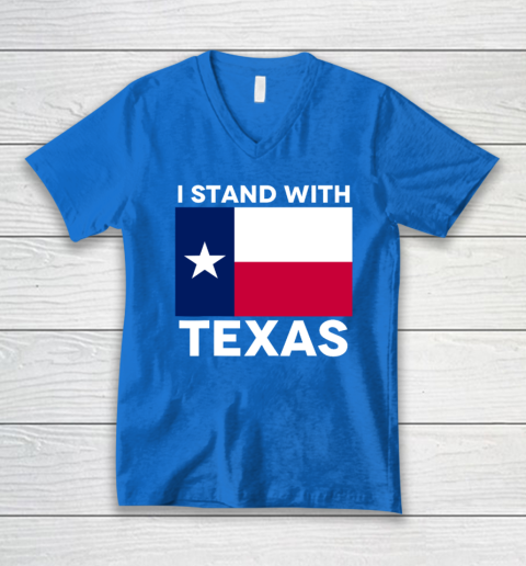 I Stand With Texas V-Neck T-Shirt 4