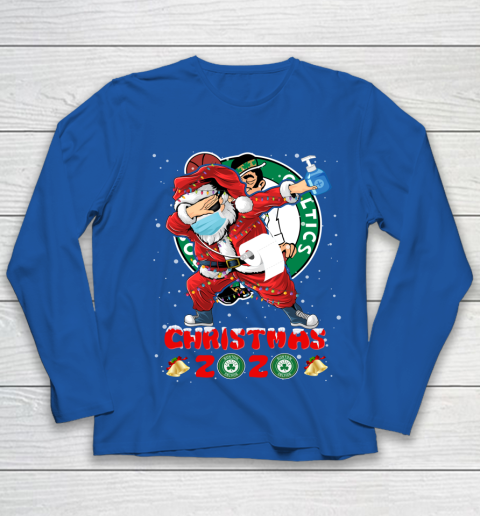 Boston Celtics Funny Santa Claus Dabbing Christmas 2020 NBA Youth Long Sleeve 7