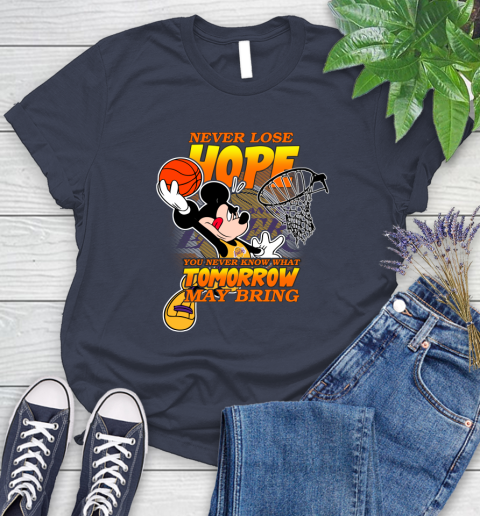 Los Angeles Lakers NBA Basketball Mickey Disney Never Lose Hope Women's T-Shirt 14