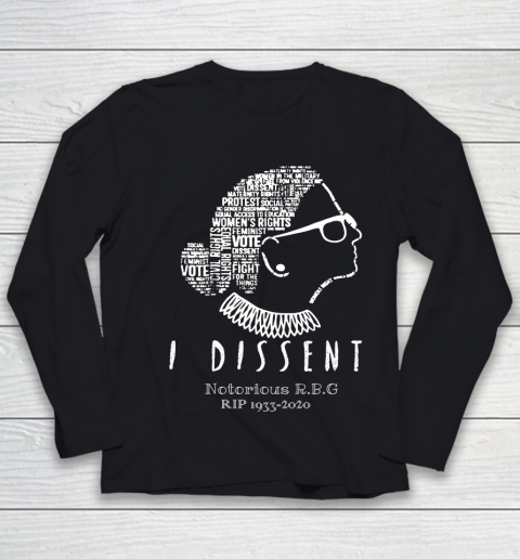 Notorious RBG 1833  2020 R.I.P Ruth Bader Ginsburg I Dissent Youth Long Sleeve