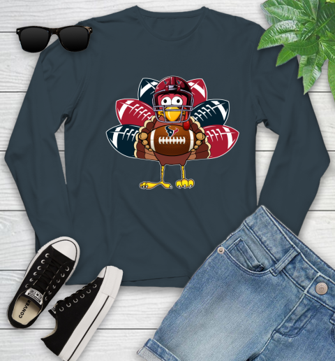 Houston Texans Turkey Thanksgiving Day Youth Long Sleeve 8