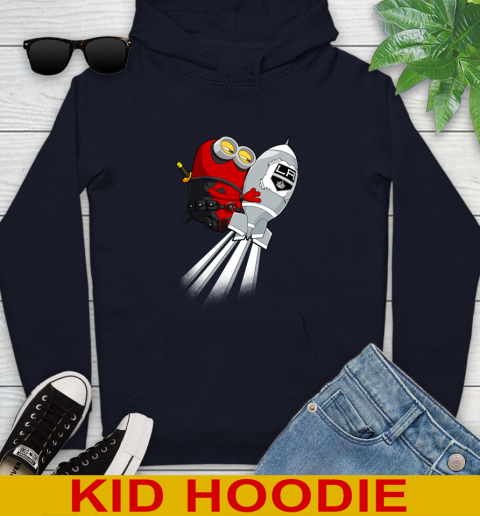NHL Hockey Los Angeles Kings Deadpool Minion Marvel Shirt Youth Hoodie 3
