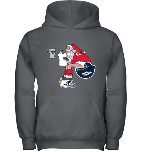 Santa Claus Kansas City Chiefs Shit On Other Teams Christmas Youth Hoodie
