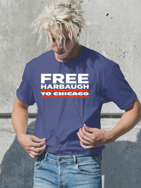 Free Harbaugh to Chicago T-Shirt gnlj free harbaugh to chicago classic t shirt 2 front purple