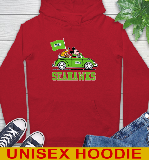 NFL Football Seattle Seahawks Pluto Mickey Driving Disney Shirt Hoodie 10