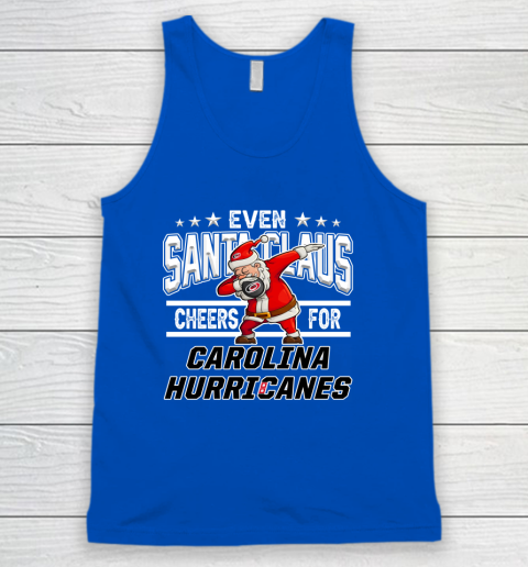 Carolina Hurricanes Even Santa Claus Cheers For Christmas NHL Tank Top 4