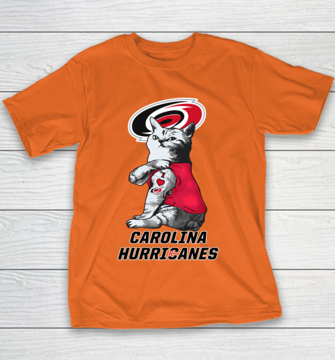 NHL My Cat Loves Carolina Hurricanes Hockey Youth T-Shirt 4