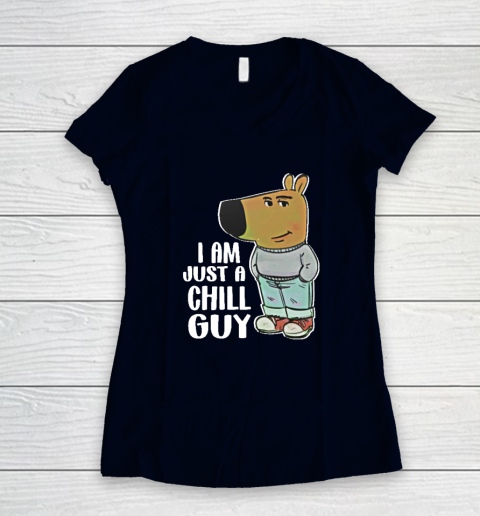 I Am Just A Chill Guy Women's V-Neck T-Shirt 2