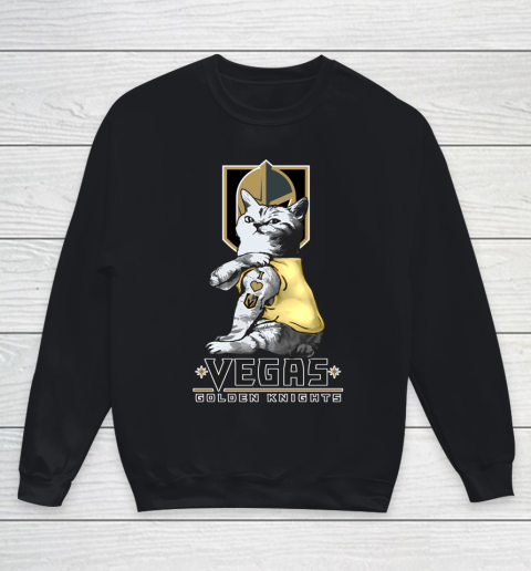 NHL My Cat Loves Vegas Golden Knights Hockey Youth Sweatshirt