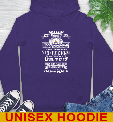 Los Angeles Lakers NBA Basketball If You Mess With Me While I'm Watching My Team Hoodie - Image 6