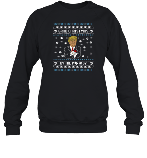 Grab Christmas By The Pussy Donald Trump Ugly Xmas Sweatshirt