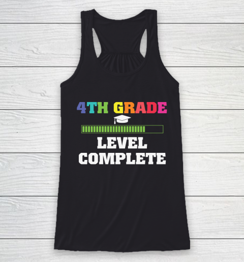 Back To School Shirt 4th grade level complete Racerback Tank