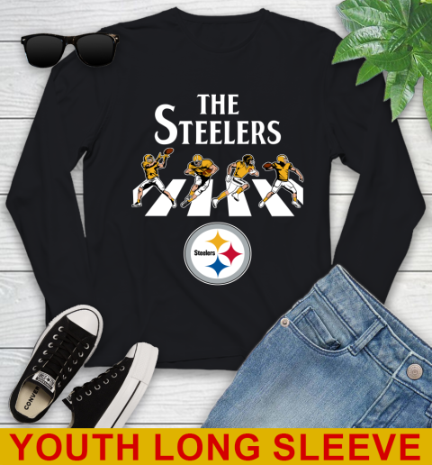 NFL Football Pittsburgh Steelers The Beatles Rock Band Shirt Youth Long Sleeve